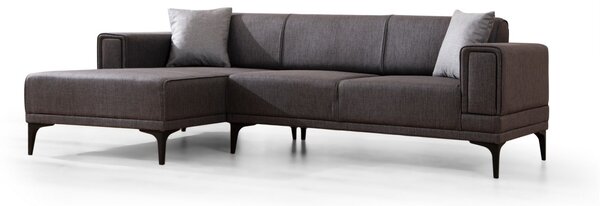 Hanah Home Rohová sedacia súprava Horizon 250 cm tmavosivá ľavá