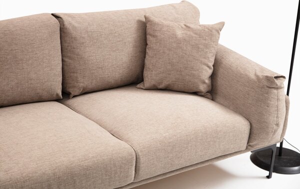 Hanah Home Rohová sedacia súprava Leo 255 cm mocha ľavá