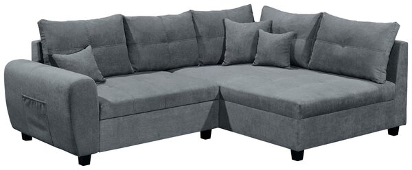 ROHOVÁ SEDAČKA, textil, kompozitné drevo, antracitová MID.YOU - Sedačky, Online Only