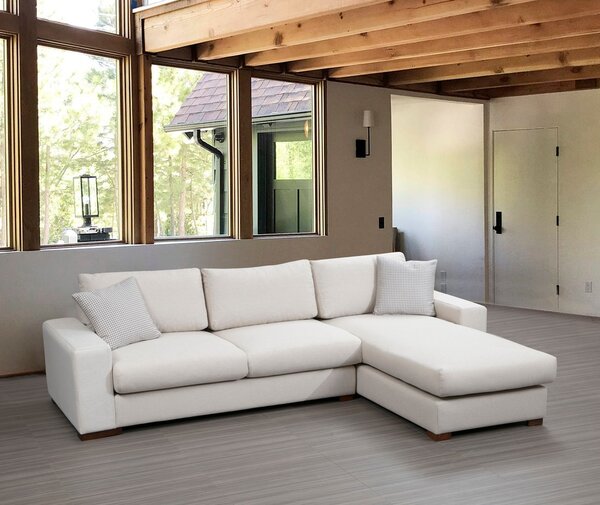 Hanah Home Rohová sedacia súprava Loop 270 cm béžová pravá