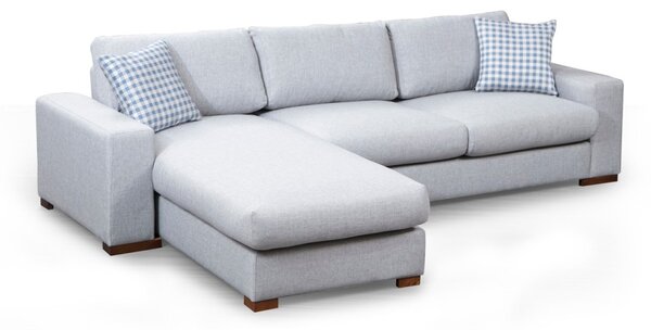 Hanah Home Rohová sedacia súprava Loop 290 cm sivá ľavá