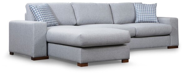 Hanah Home Rohová sedacia súprava Loop 290 cm sivá ľavá