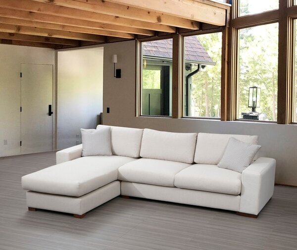 Hanah Home Rohová sedacia súprava Loop 270 cm béžová ľavá
