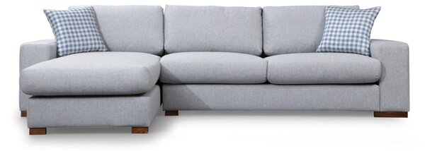 Hanah Home Rohová sedacia súprava Loop 290 cm sivá ľavá