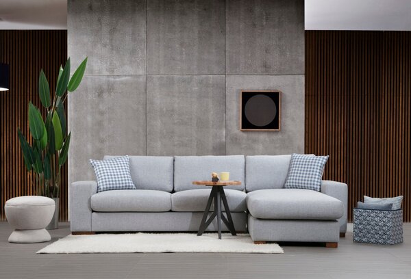 Hanah Home Rohová sedacia súprava Loop 290 cm sivá pravá