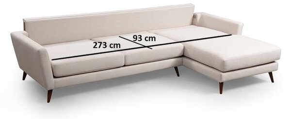 Hanah Home Rohová sedacia súprava Mayorka 303 cm béžová pravá