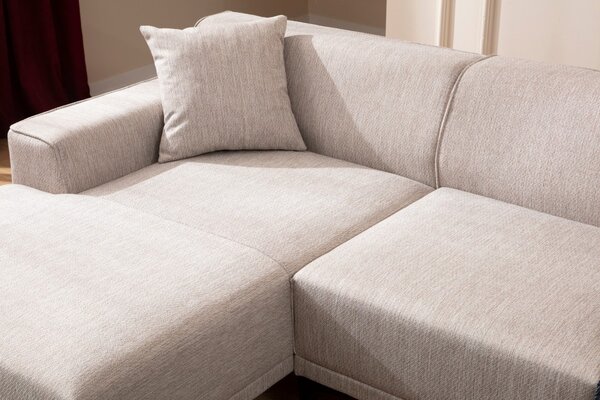 Hanah Home Rohová sedacia súprava Petra 250 cm biela ľavá
