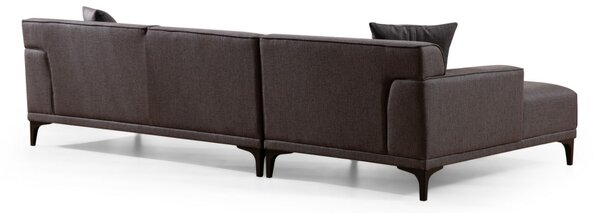Hanah Home Rohová sedacia súprava Petra 250 cm antracitová ľavá