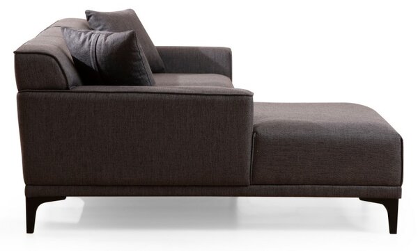 Hanah Home Rohová sedacia súprava Petra 250 cm antracitová ľavá