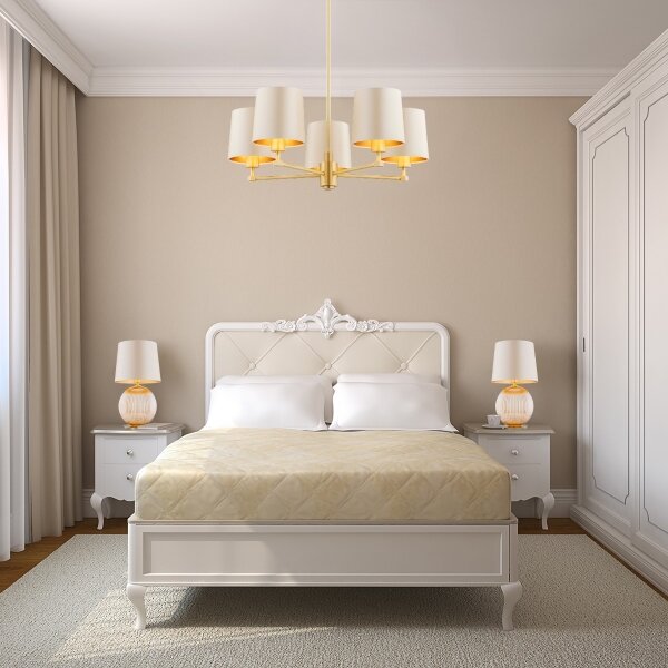 Argon 8535 - Stolná lampa HAMILTON 1xE27/15W/230V krémová/béžová
