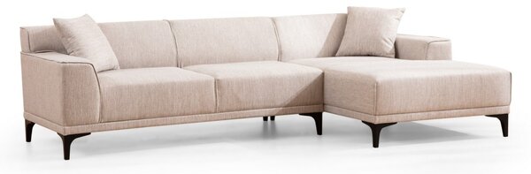 Hanah Home Rohová sedacia súprava Petra 250 cm biela pravá