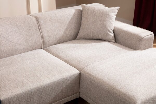 Hanah Home Rohová sedacia súprava Petra 250 cm biela pravá