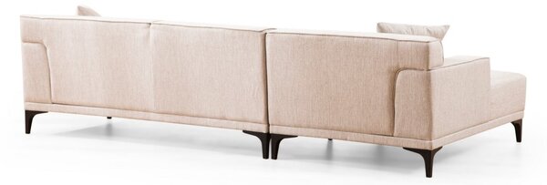 Hanah Home Rohová sedacia súprava Petra 250 cm biela ľavá