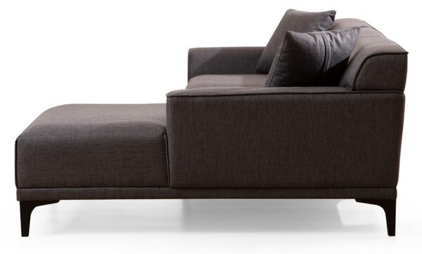 Hanah Home Rohová sedacia súprava Petra 250 cm antracitová pravá