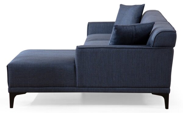 Hanah Home Rohová sedacia súprava Petra 250 cm modrá pravá