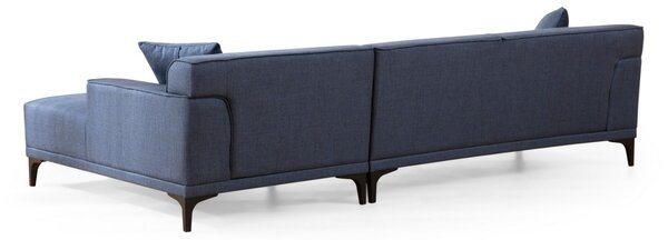 Hanah Home Rohová sedacia súprava Petra 250 cm modrá pravá