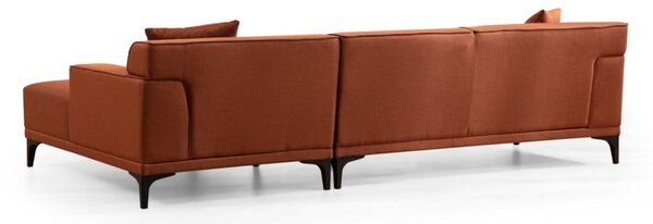 Hanah Home Rohová sedacia súprava Petra 250 cm oranžová pravá