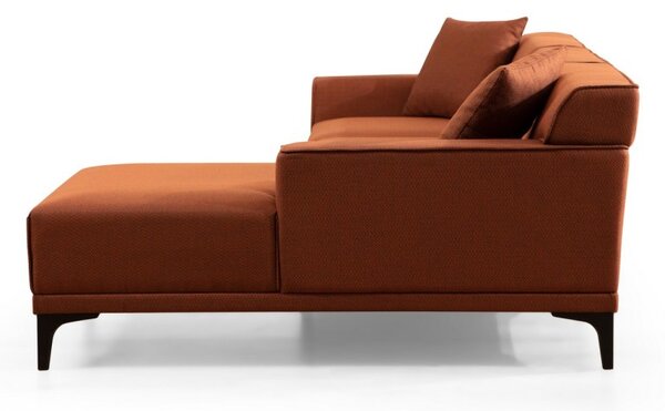 Hanah Home Rohová sedacia súprava Petra 250 cm oranžová pravá