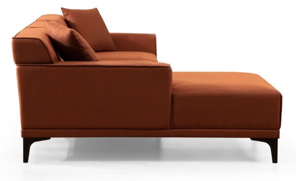 Hanah Home Rohová sedacia súprava Petra 250 cm oranžová ľavá