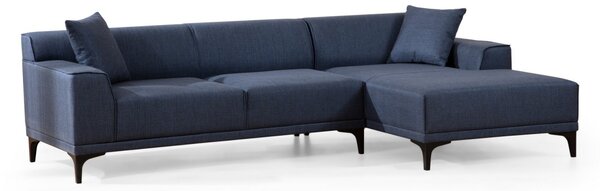 Hanah Home Rohová sedacia súprava Petra 250 cm modrá pravá