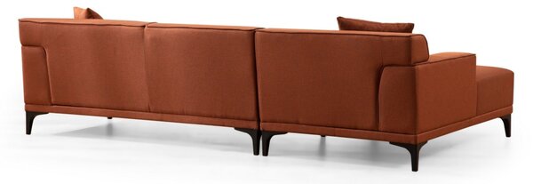 Hanah Home Rohová sedacia súprava Petra 250 cm oranžová ľavá