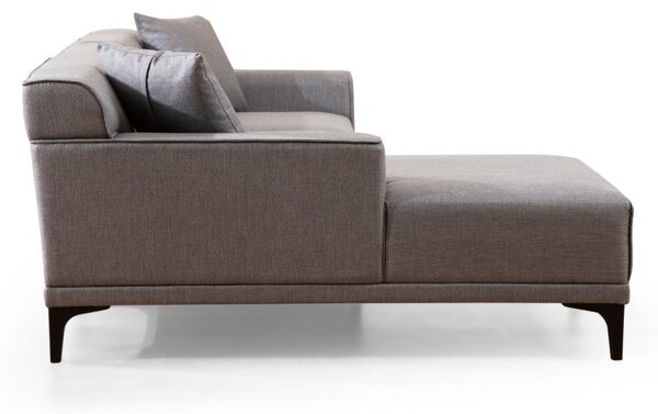 Hanah Home Rohová sedacia súprava Petra 250 cm svetlosivá ľavá