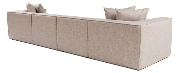 Hanah Home Rohová sedacia súprava Sora 430 cm pieskovo béžová pravá