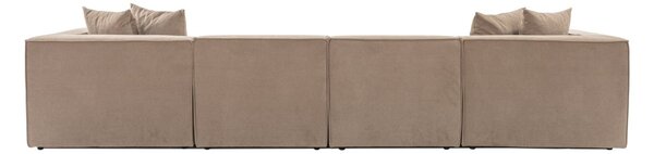 Hanah Home Rohová sedacia súprava Sora 430 cm cappucino pravá