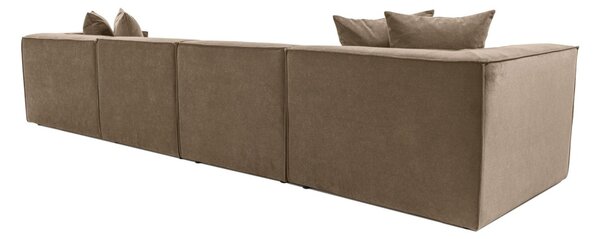 Hanah Home Rohová sedacia súprava Sora 430 cm hnedá pravá