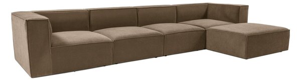 Hanah Home Rohová sedacia súprava Sora 430 cm hnedá pravá