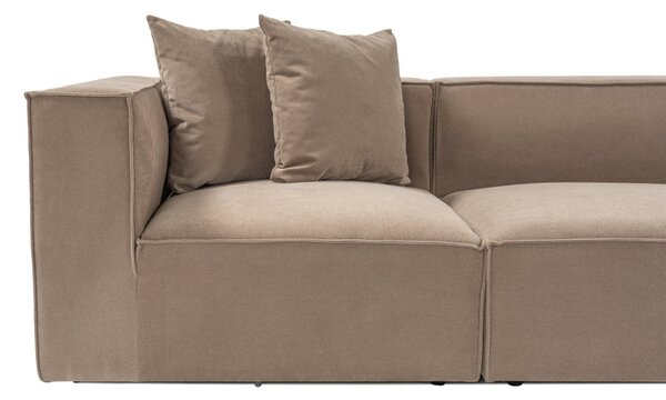 Hanah Home Rohová sedacia súprava Sora 430 cm cappucino pravá