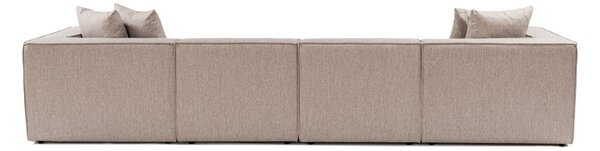 Hanah Home Rohová sedacia súprava Sora 430 cm pieskovo béžová pravá