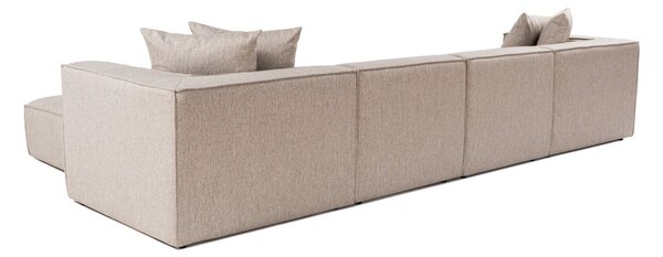 Hanah Home Rohová sedacia súprava Sora 430 cm pieskovo béžová pravá