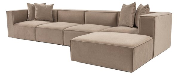 Hanah Home Rohová sedacia súprava Sora 430 cm cappucino pravá