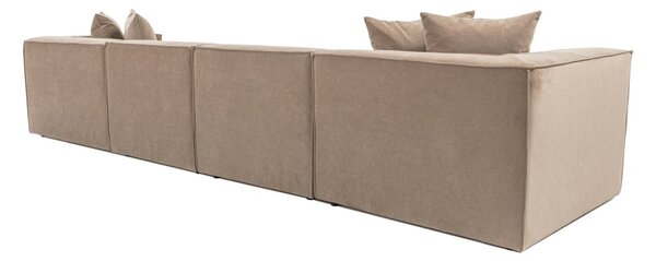Hanah Home Rohová sedacia súprava Sora 430 cm cappucino pravá