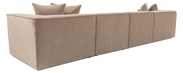 Hanah Home Rohová sedacia súprava Sora 430 cm cappucino pravá