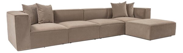 Hanah Home Rohová sedacia súprava Sora 430 cm cappucino pravá
