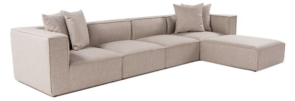 Hanah Home Rohová sedacia súprava Sora 430 cm pieskovo béžová pravá