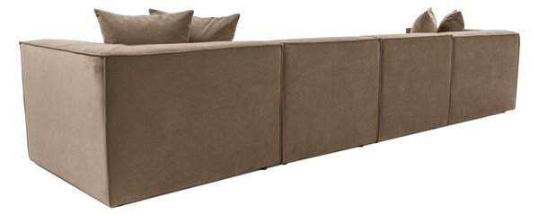 Hanah Home Rohová sedacia súprava Sora 430 cm hnedá pravá