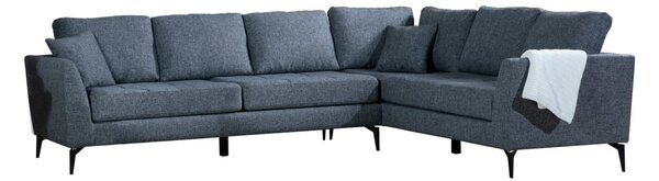 Hanah Home Rohová sedacia súprava Tempo 300 cm tmavosivá pravá
