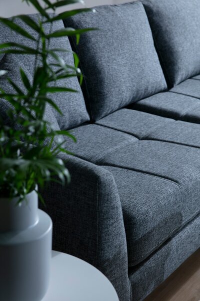 Hanah Home Rohová sedacia súprava Tempo 300 cm tmavosivá pravá