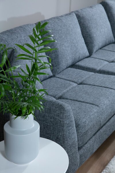 Hanah Home Rohová sedacia súprava Tempo 300 cm tmavosivá pravá