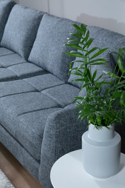 Hanah Home Rohová sedacia súprava Tempo 300 cm tmavosivá ľavá