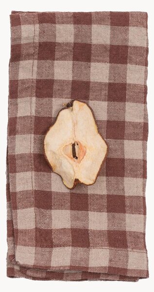 Ľanové obrúsky Chocolate Gingham, 2 ks