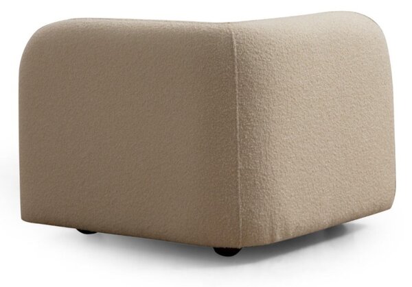 Hanah Home Rohové kreslo Victoria bouclé krémové