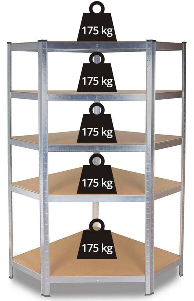 TP Living Rohový kovový regál Artenat 180 cm