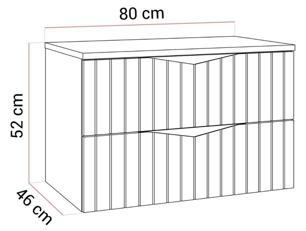 KÚPELŇOVÁ ZOSTAVA ALEXIS ORECH 80 cm