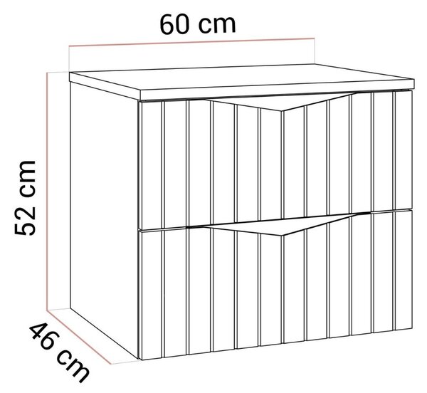 KÚPELŇOVÁ ZOSTAVA ALEXIS ORECH 60 cm