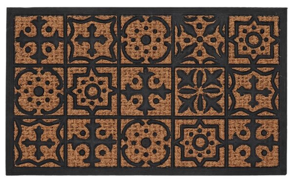 Esschert Design Rohožka MOSAIC 75x45 cm hnědá/černá