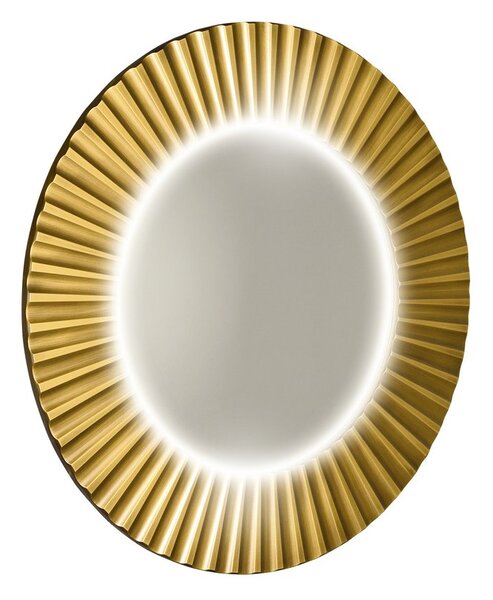 Sapho Sapho, PRIDE STRIP guľaté zrkadlo s LED osvetlením v ráme, priemer 75cm, zlatá, PD750